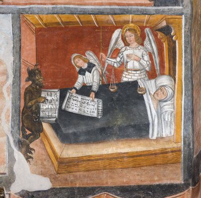 Sąd nad duszą na łożu śmierci autorstwa Giovanni di Cherasco Botoneri