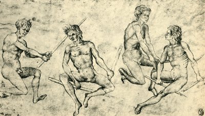 Czterech nagich mężczyzn, połowa końca XV wieku, 1943. autorstwa Giovanni di Paolo