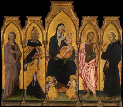 Madonna z Dzieciątkiem ze świętymi, 1454. autorstwa Giovanni di Paolo