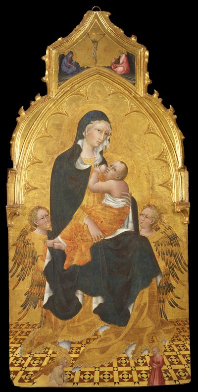 Madonna z Dzieciątkiem i Aniołami. Zwiastowanie, c. 1440 autorstwa Giovanni di Paolo