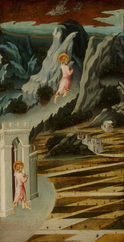 Święty Jan Chrzciciel wkraczający na pustynię autorstwa Giovanni di Paolo