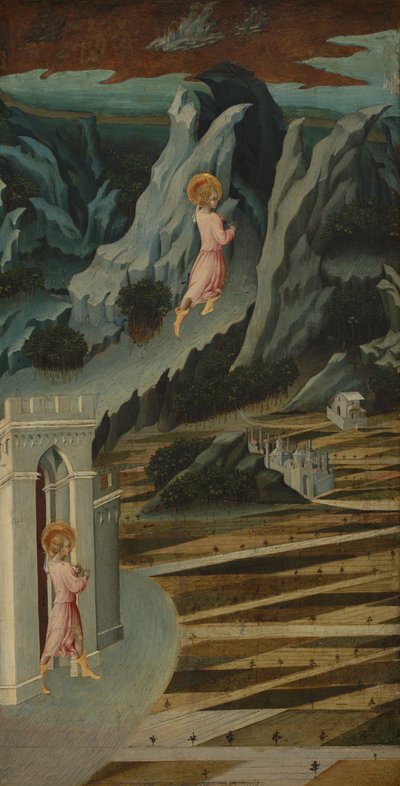 Święty Jan Chrzciciel wkraczający na pustynię autorstwa Giovanni di Paolo