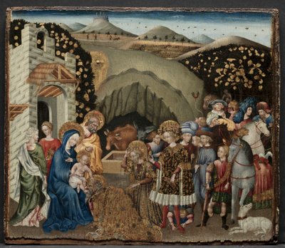 Adoracja Trzech Króli, 1440-45. autorstwa Giovanni di Paolo