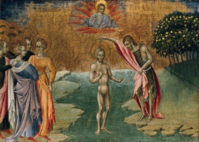 Chrzest Chrystusa, ok. 1460 autorstwa Giovanni di Paolo