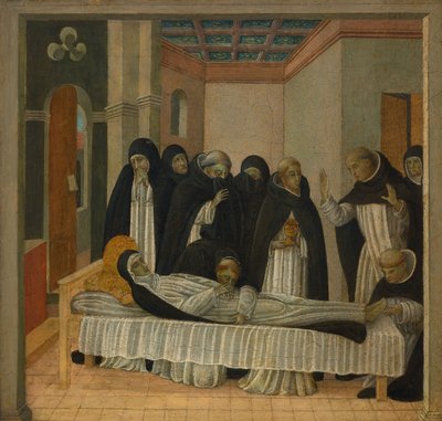 Śmierć świętej Katarzyny ze Sieny (tempera i złoto na panelu) autorstwa Giovanni di Paolo