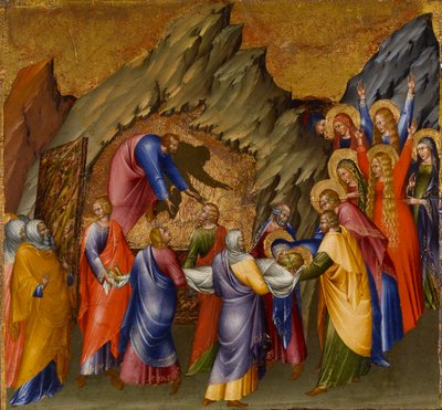 Złożenie do grobu Chrystusa z ołtarza Malavolti autorstwa Giovanni di Paolo di Grazia
