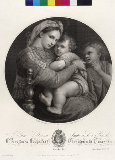 Maryja z dzieciątkiem - Madonna della Sedia autorstwa Giovita Garavaglia