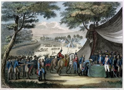 Pacyfikacja Wandei przez generała Hoche (1768-97) 20 kwietnia 1795 (kolor grawerowany) autorstwa Karl Girardet
