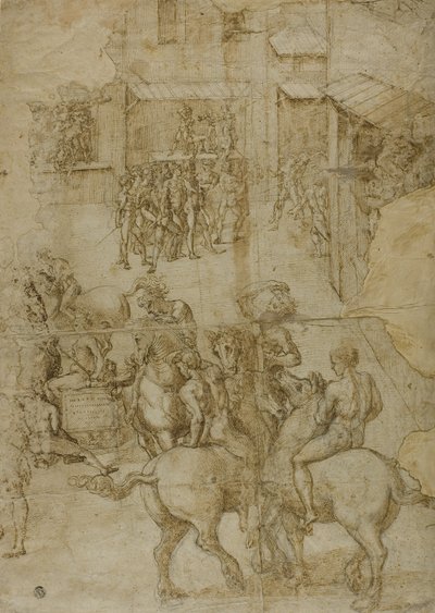 Korowód mitologiczny, 1528-29 autorstwa Girolamo Genga