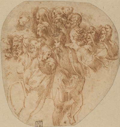 Figury Studia [rekto] autorstwa Girolamo Mazzola Bedoli