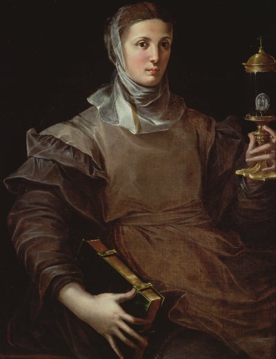 Św. Klara, 1530 r. autorstwa Girolamo Mazzola Bedoli