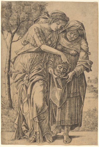 Judyta z głową Holofernesa autorstwa Girolamo Mocetto after Andrea Mantegna