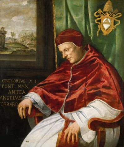 Portret papieża Grzegorza XII. autorstwa Girolamo Muziano