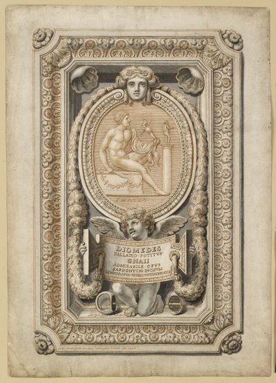 Projekt grawerowanego klejnotu w ozdobnej oprawie, 1722 autorstwa Girolamo Odam