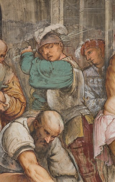 Aleja Środkowa, Piąte Przęsło Południowe, Biczowanie Chrystusa, Jerome Romanino autorstwa Girolamo Romanino