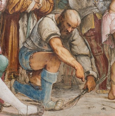 Aleja Środkowa, Piąte Przęsło Południowe, Biczowanie Chrystusa, Jerome Romanino autorstwa Girolamo Romanino