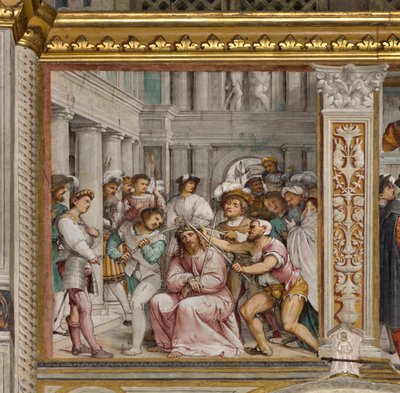 Aleja Środkowa, Czwarte Przęsło Południowe, Koronacja Cierniowa, Girolamo Romanino autorstwa Girolamo Romanino
