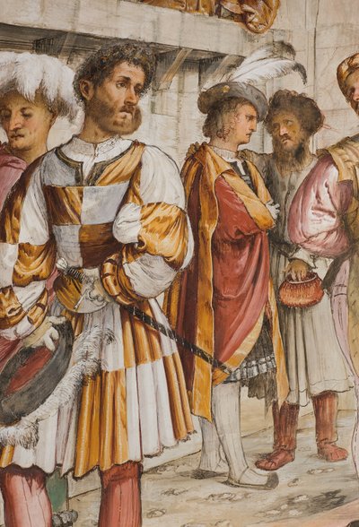 Nawa główna, piąte przęsło południowe, Chrystus przed Piłatem, Girolamo Romanino autorstwa Girolamo Romanino