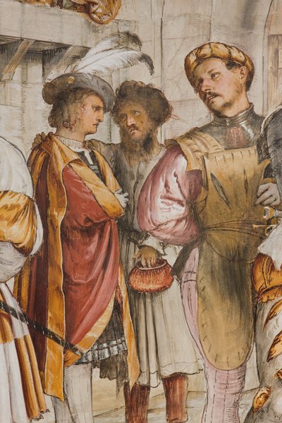 Nawa główna, piąte przęsło południowe, Chrystus przed Piłatem, Girolamo Romanino autorstwa Girolamo Romanino