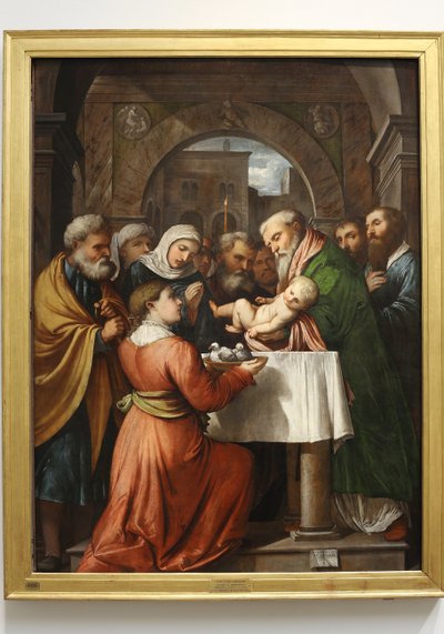 Ofiarowanie Jezusa w świątyni, 1529 autorstwa Girolamo Romanino