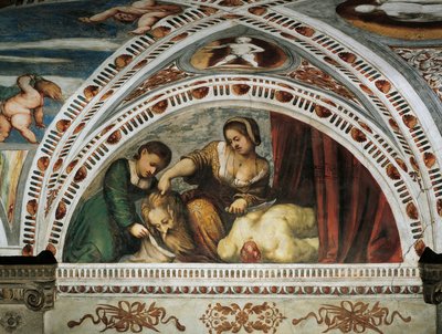 Historia Judyty i Holofernesa, Fragment fresków Girolamo Romanino (ok. 1484-po 1559), na zlecenie Bernardo Clesio autorstwa Girolamo Romanino