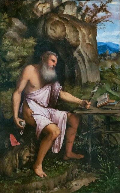 Pokutujący święty Jerome autorstwa Girolamo Romanino