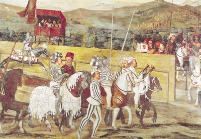 Turniej ku czci Chrystiana I z Danii w Castello di Malpaga w 1474 roku, detal z prawej strony autorstwa Girolamo Romanino