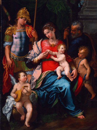 Dziewica i Dzieciątko ze świętymi Janem Chrzcicielem, Michałem Archaniołem i Józefem, 1545 autorstwa Girolamo Sciolante da Sermoneta