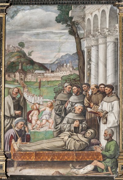 Śmierć św. Antoniego, Szkoła Świętego autorstwa Girolamo Tessari
