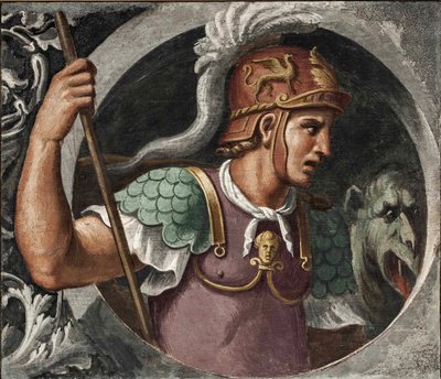 Święty Jerzy par Girolamo da Carpi (1501-1556). Fresk, format: 78x91, Narodowa Galeria Obrazów, Ferrara autorstwa Girolamo da Carpi