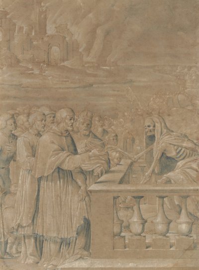 Alegoria Triumfu Śmierci nad Kościołem i Państwem, ca. 1538-44. autorstwa Girolamo da Treviso