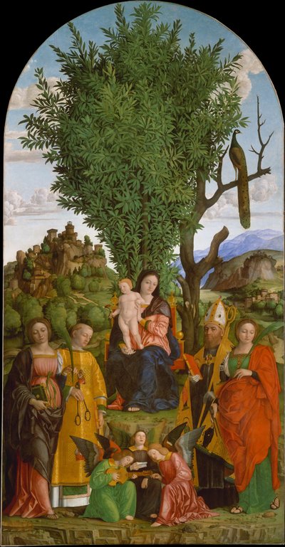 Madonna z Dzieciątkiem ze świętymi, ok. 201 1520. autorstwa Girolamo dai Libri