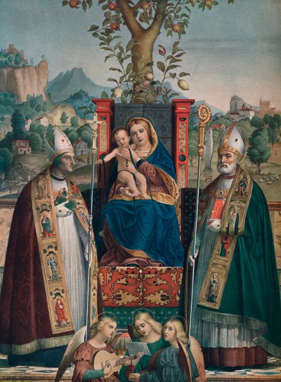Dziewica z Dzieciątkiem ze św. Lorenzo Giustinianim i Zenonem, 1874, 1903. autorstwa Girolamo dai Libri