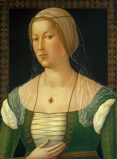 Portret młodej kobiety, ok. 1930 r. 1508. autorstwa Girolamo di Benvenuto