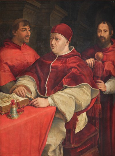 Włochy: Portret papieża Leona X Medyceusza z kardynałami Giulio de