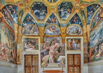 Pokój Psyche: widok na ścianę wschodnią (fresk) autorstwa Giulio (workshop of) Romano