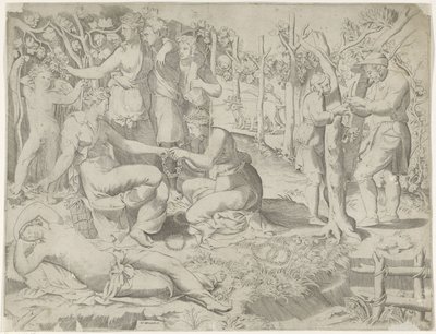 Flora daje wieniec autorstwa Giulio Bonasone