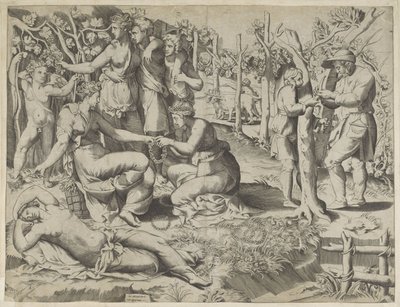 Flora daje wieniec autorstwa Giulio Bonasone