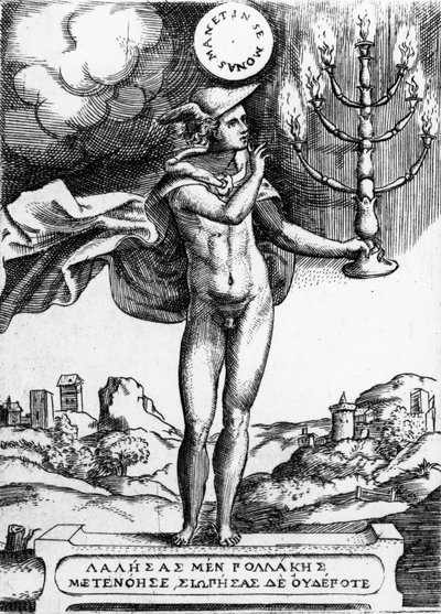 Hermes, 1555 (grafika) autorstwa Giulio Bonasone