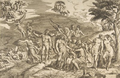Wyrok Paryski, ca. 1550-60. autorstwa Giulio Bonasone