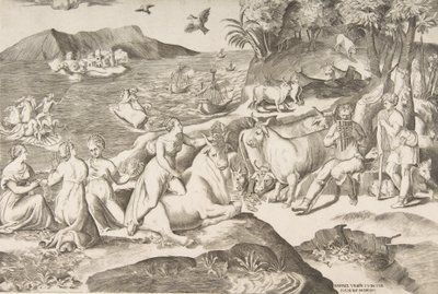 Gwałt Europy, 1546. autorstwa Giulio Bonasone