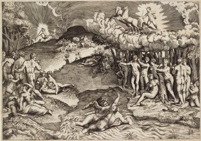 Triumf miłości, 1545 autorstwa Giulio Bonasone