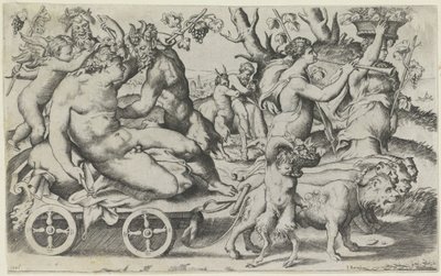 Triomf van Bachus autorstwa Giulio Bonasone