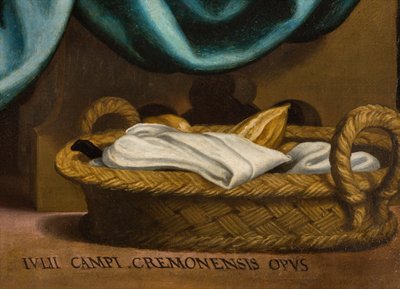 Kaplica Sakramentu SS, Drugie przęsło strona północna, Giulio Campi, Ostatnia Wieczerza, Detal 1569 autorstwa Giulio Campi