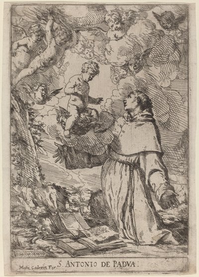 Św. Antoni z Padwy autorstwa Giulio Carpioni