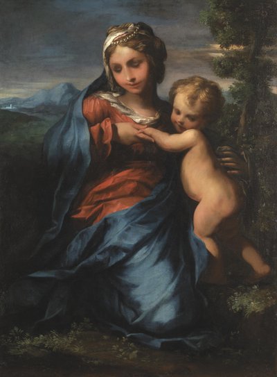 Dziewica z Dzieciątkiem, ok. 1600 autorstwa Giulio Cesare Amidano