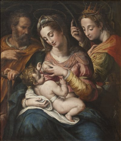 La Sainte Famille et Sainte Catherine - Święta Rodzina ze Świętą Katarzyną, autorstwa Procaccini, Giulio Cesare (1574-1625). Olej na płótnie. Wymiar : 77x67 cm. Muzeum Narodowe w Sztokholmie autorstwa Giulio Cesare Procaccini