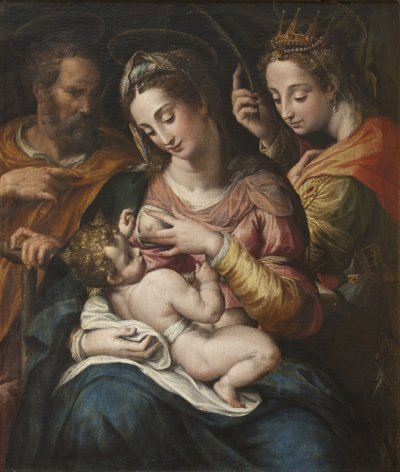 Święta Rodzina ze św. Katarzyną, ok. 1600 autorstwa Giulio Cesare Procaccini