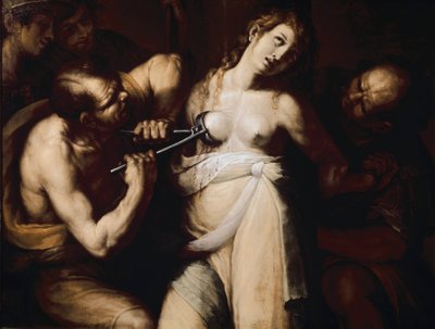Męczeństwo św. Agaty z Sycylii. (olej na płótnie autorstwa Giulio Cesare Procaccini