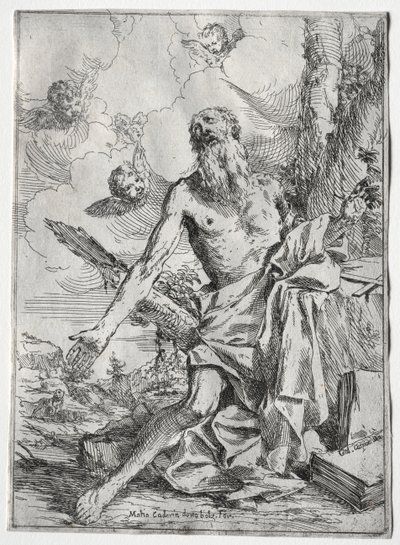 św. Hieronima. autorstwa Giulio I Carpioni